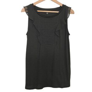 Banana Republic Pleated Bib Top Ruffle Sle…